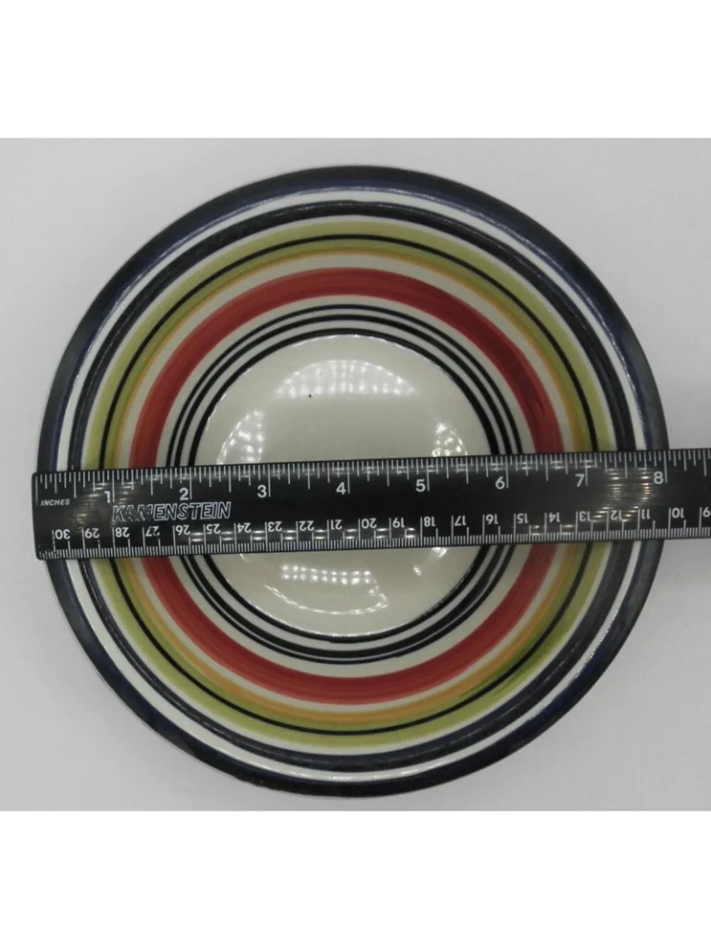 Multi Stripe by Pier 1 Bowl Set of 4 Pattern PERMUS Lot A GLAZE FLAWS